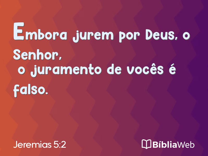 Jeremias 5:2 em imagem para compartilhar