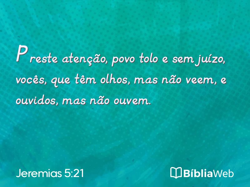 Jeremias 5:21 em imagem para compartilhar
