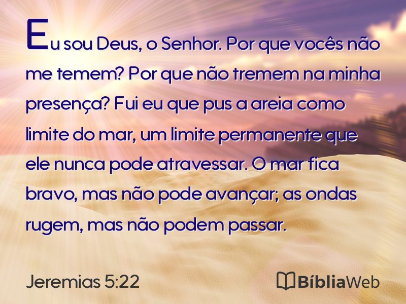 Jeremias 5:22 em imagem para compartilhar