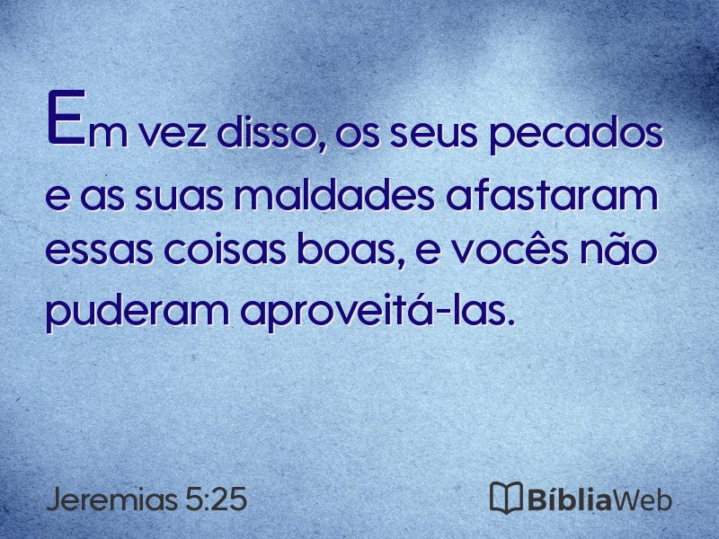 Jeremias 5:25 em imagem para compartilhar