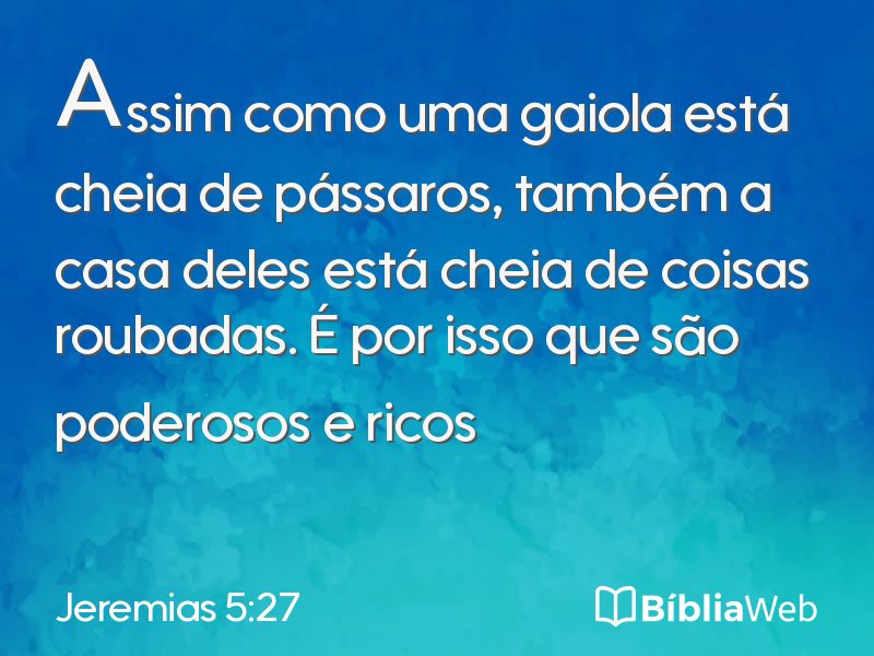 Jeremias 5:27 em imagem para compartilhar
