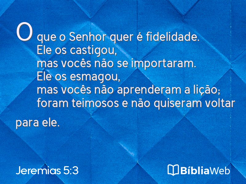 Jeremias 5:3 em imagem para compartilhar