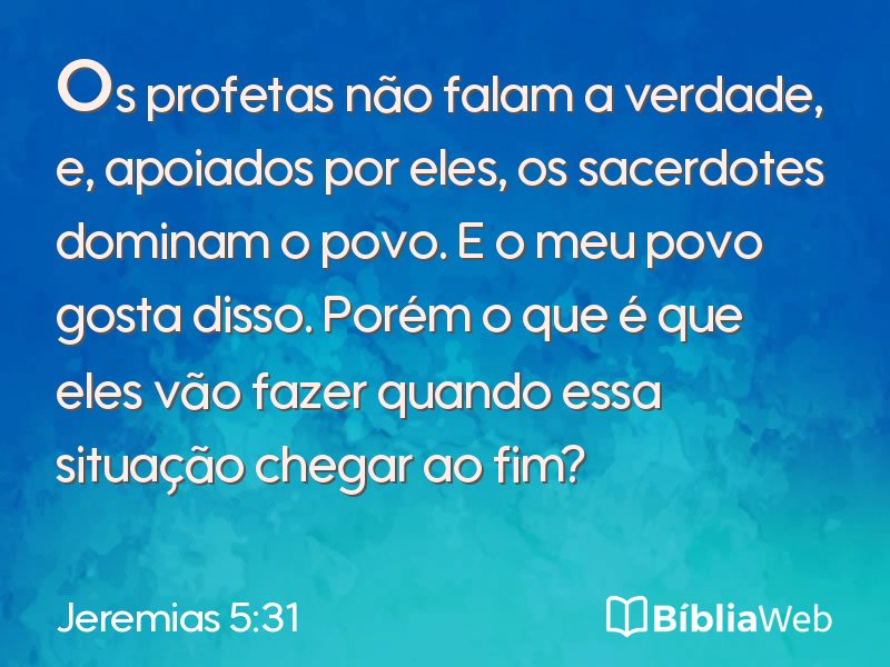 Jeremias 5:31 em imagem para compartilhar
