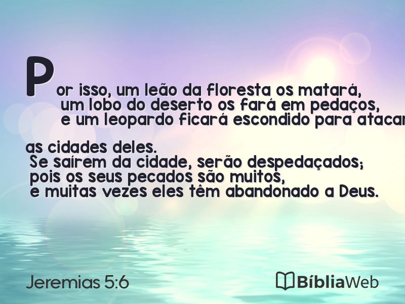 Jeremias 5:6 em imagem para compartilhar