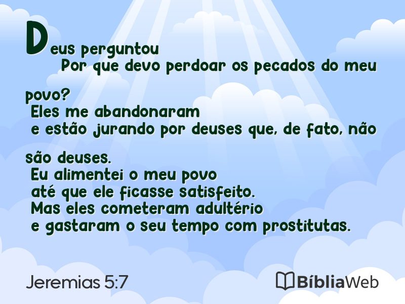 Jeremias 5:7 em imagem para compartilhar