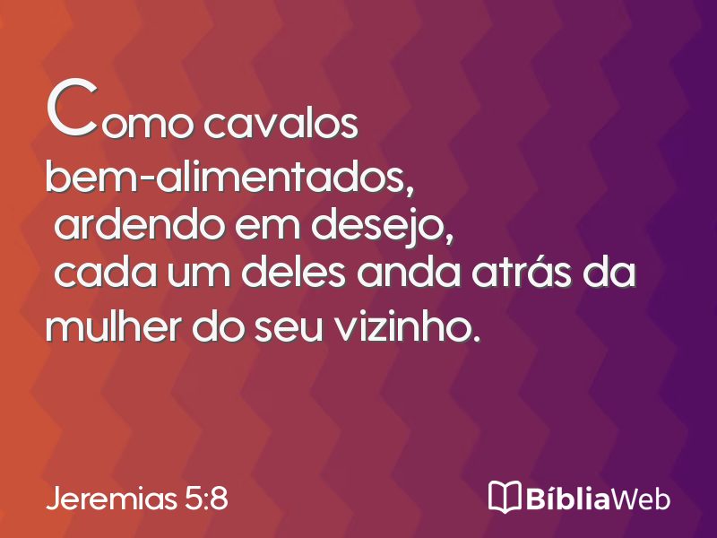 Jeremias 5:8 em imagem para compartilhar