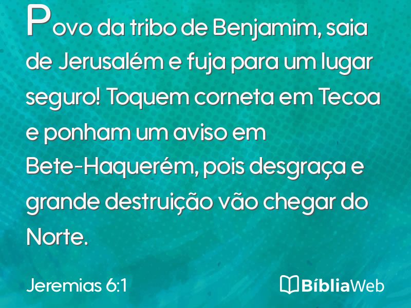 Jeremias 6:1 em imagem para compartilhar
