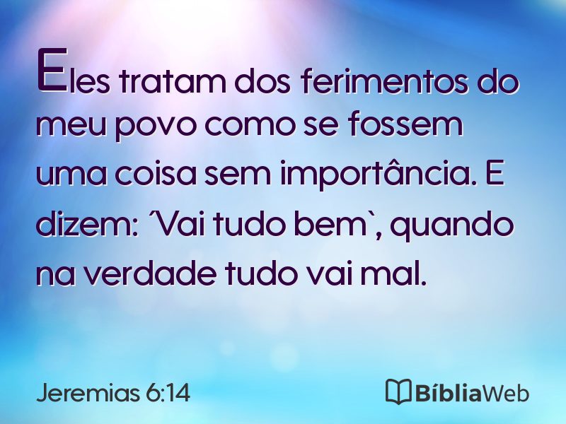 Jeremias 6:14 em imagem para compartilhar