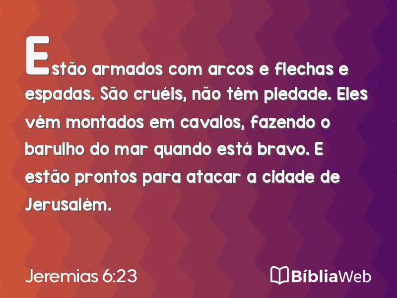 Jeremias 6:23 em imagem para compartilhar