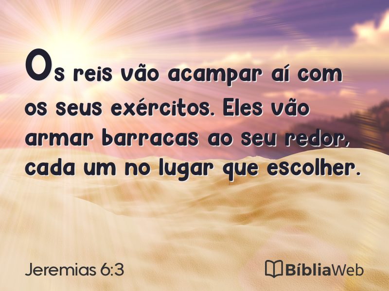 Jeremias 6:3 em imagem para compartilhar