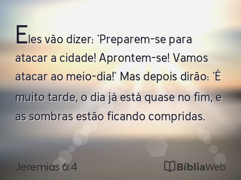 Jeremias 6:4 em imagem para compartilhar