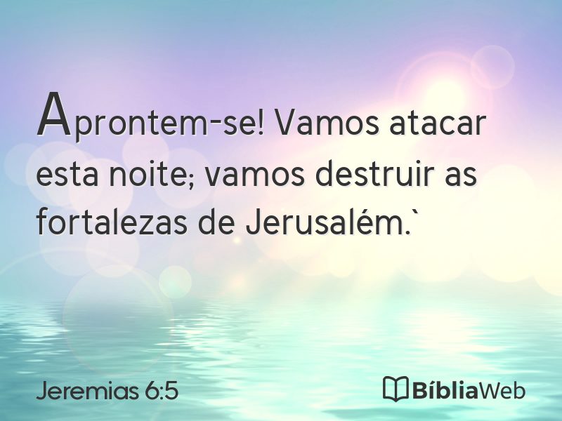 Jeremias 6:5 em imagem para compartilhar