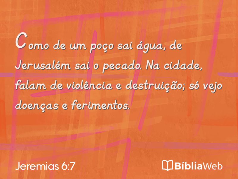 Jeremias 6:7 em imagem para compartilhar