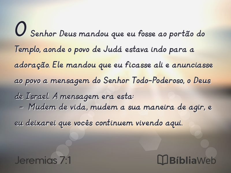 Jeremias 7:1 em imagem para compartilhar