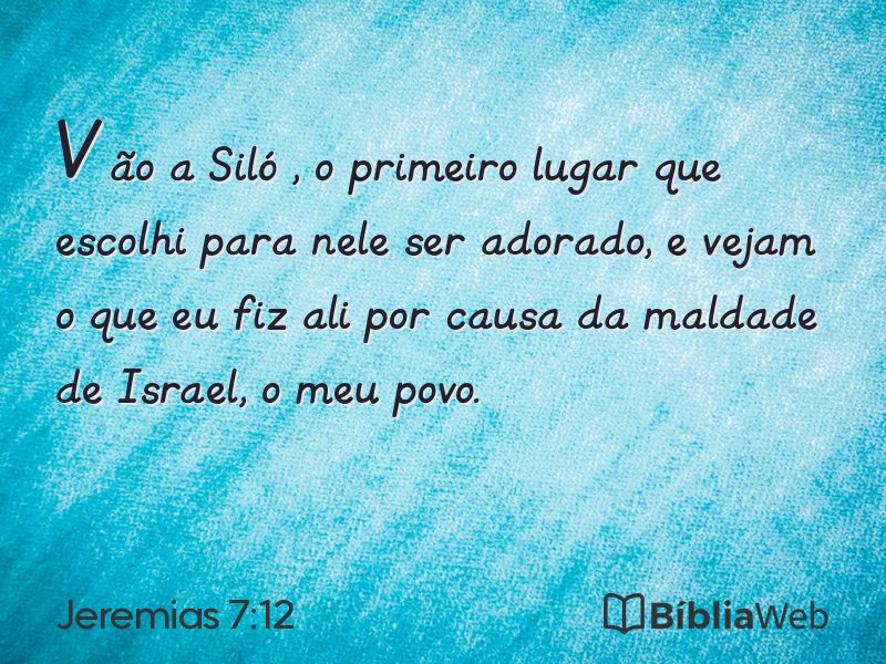 Jeremias 7:12 em imagem para compartilhar