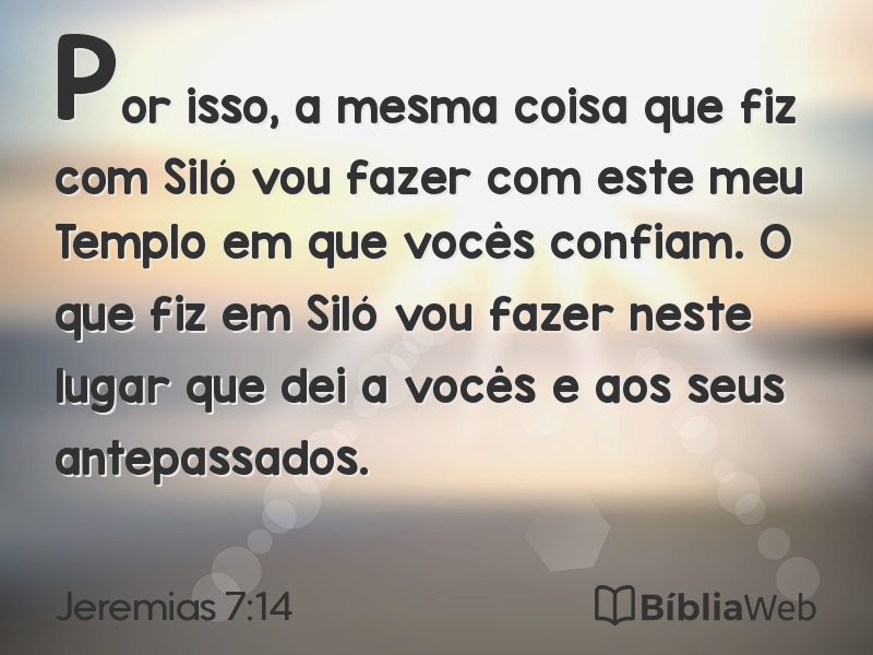 Jeremias 7:14 em imagem para compartilhar