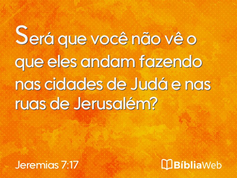 Jeremias 7:17 em imagem para compartilhar