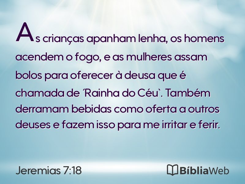 Jeremias 7:18 em imagem para compartilhar