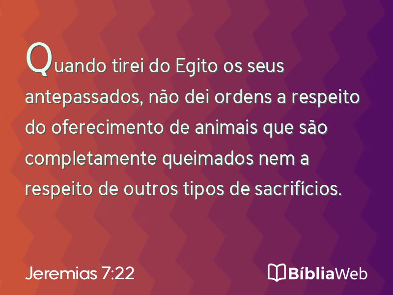 Jeremias 7:22 em imagem para compartilhar