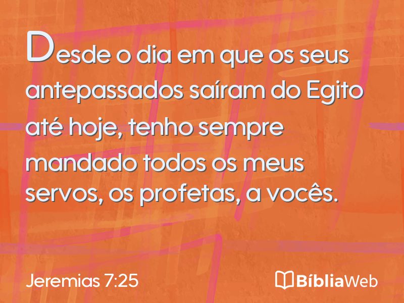 Jeremias 7:25 em imagem para compartilhar