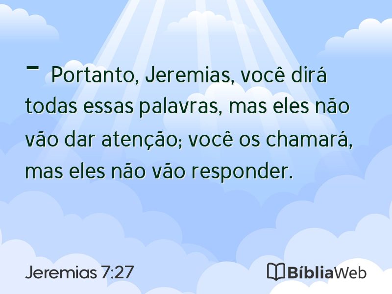 Jeremias 7:27 em imagem para compartilhar