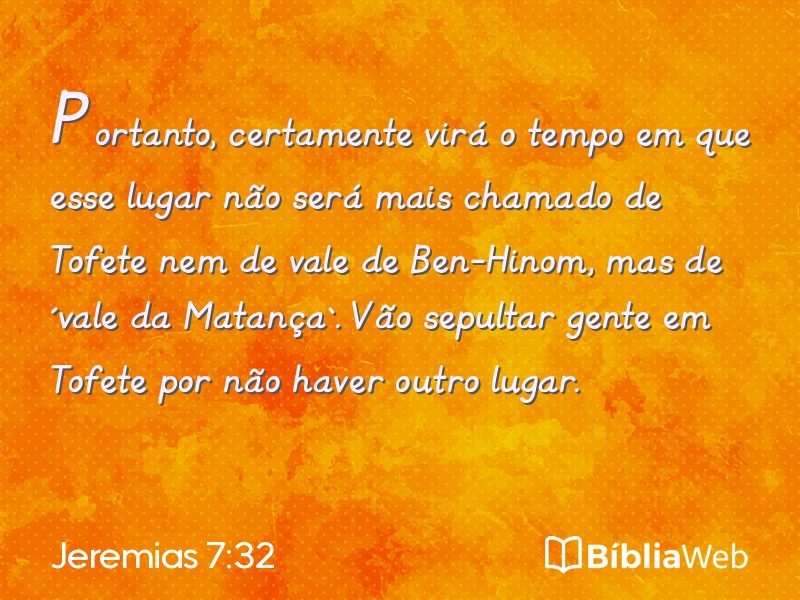 Jeremias 7:32 em imagem para compartilhar