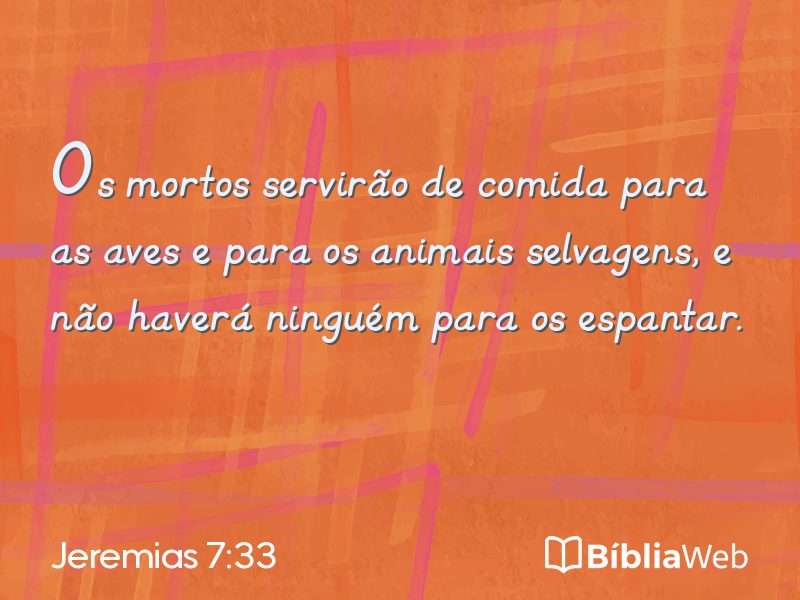 Jeremias 7:33 em imagem para compartilhar