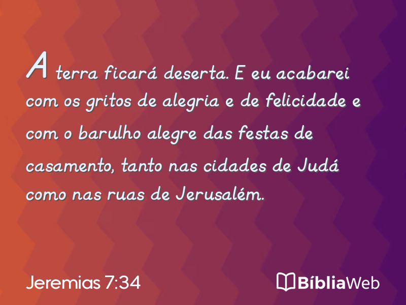 Jeremias 7:34 em imagem para compartilhar