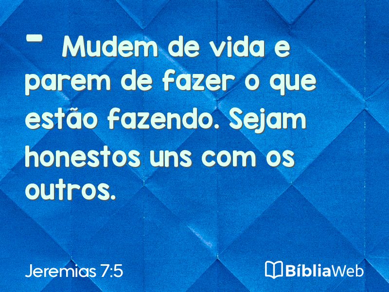 Jeremias 7:5 em imagem para compartilhar