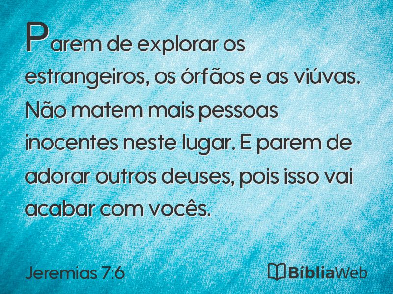 Jeremias 7:6 em imagem para compartilhar