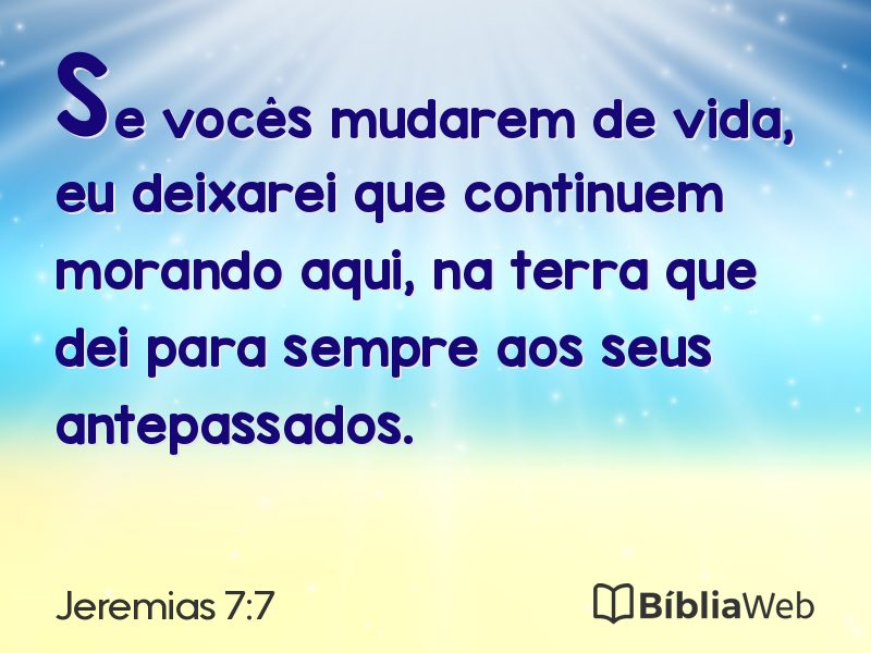 Jeremias 7:7 em imagem para compartilhar