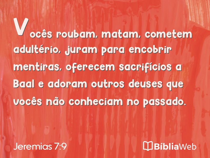 Jeremias 7:9 em imagem para compartilhar