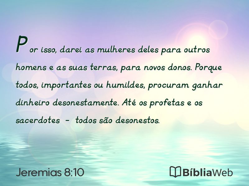 Jeremias 8:10 em imagem para compartilhar