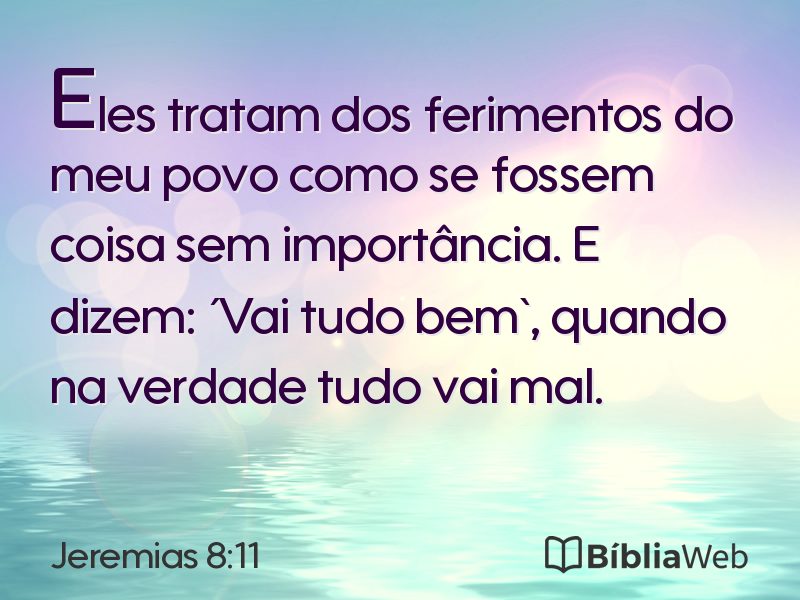 Jeremias 8:11 em imagem para compartilhar