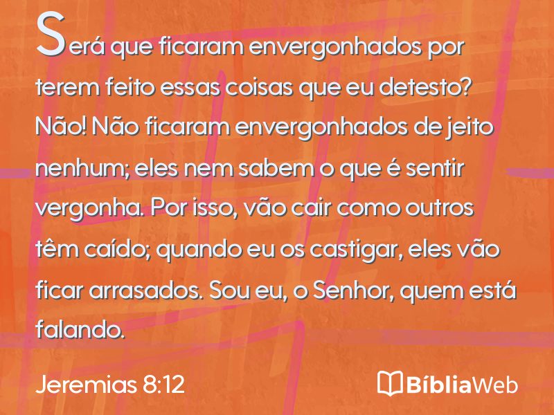 Jeremias 8:12 em imagem para compartilhar