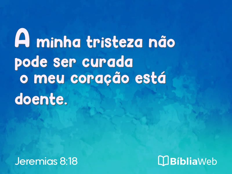 Jeremias 8:18 em imagem para compartilhar