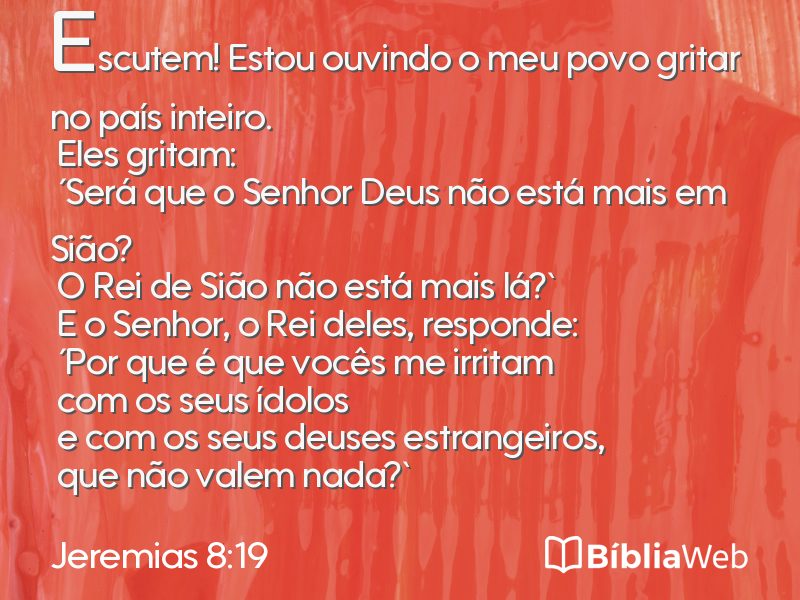 Jeremias 8:19 em imagem para compartilhar