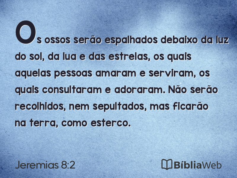 Jeremias 8:2 em imagem para compartilhar