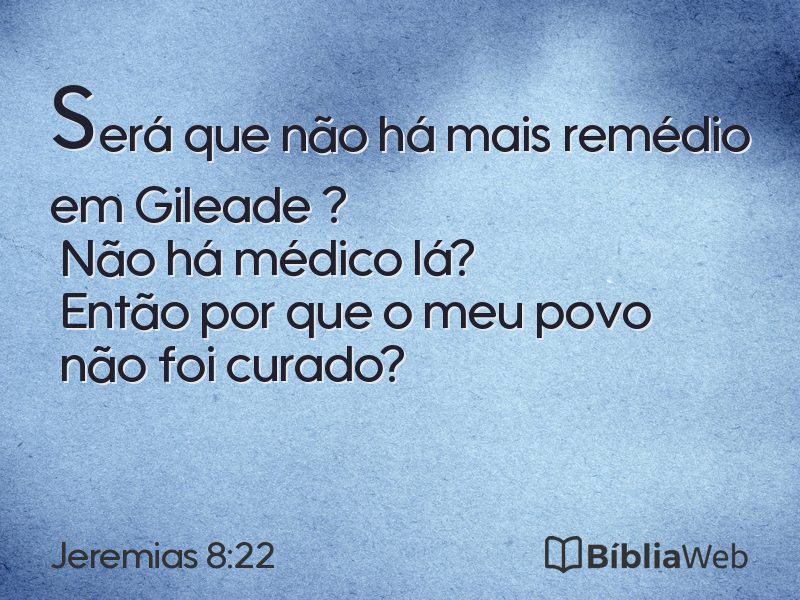 Jeremias 8:22 em imagem para compartilhar
