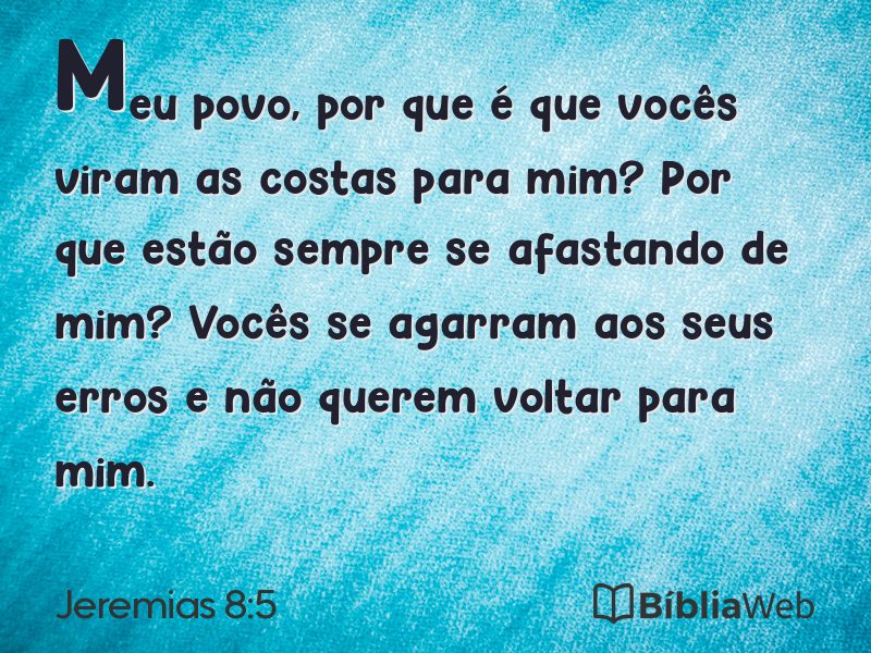 Jeremias 8:5 em imagem para compartilhar