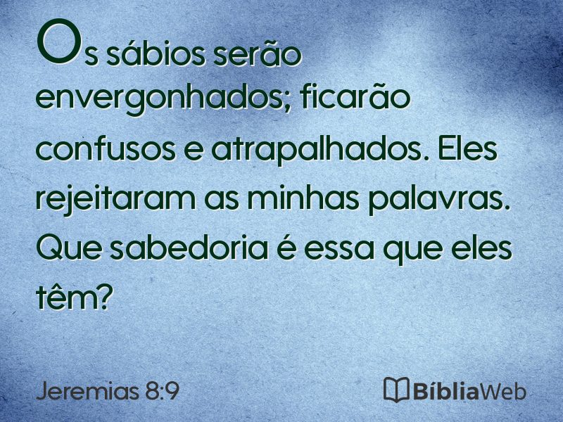 Jeremias 8:9 em imagem para compartilhar