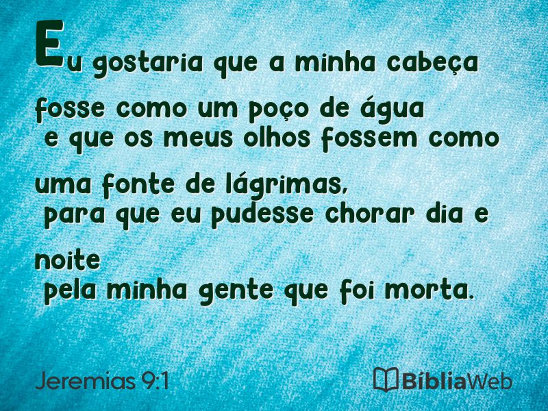 Jeremias 9:1 em imagem para compartilhar