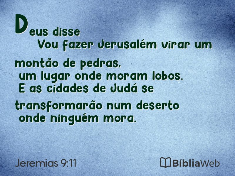 Jeremias 9:11 em imagem para compartilhar
