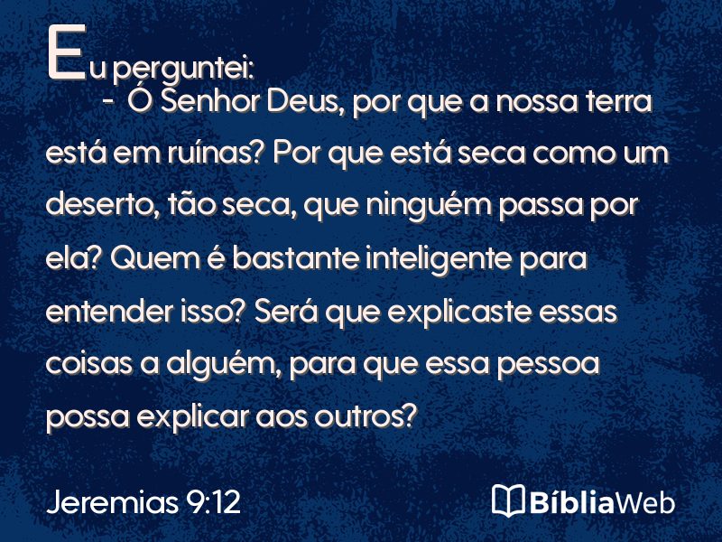 Jeremias 9:12 em imagem para compartilhar