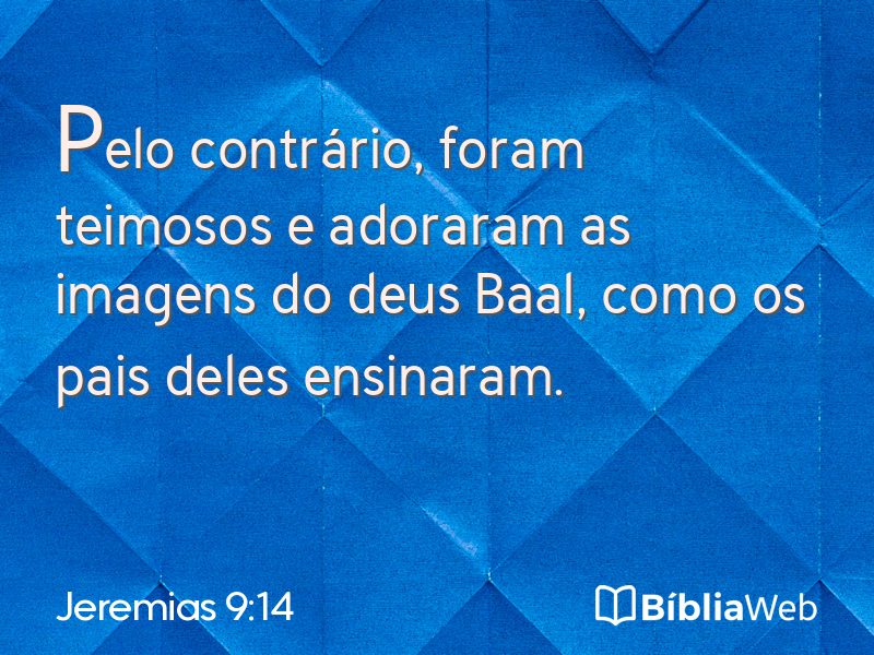 Jeremias 9:14 em imagem para compartilhar