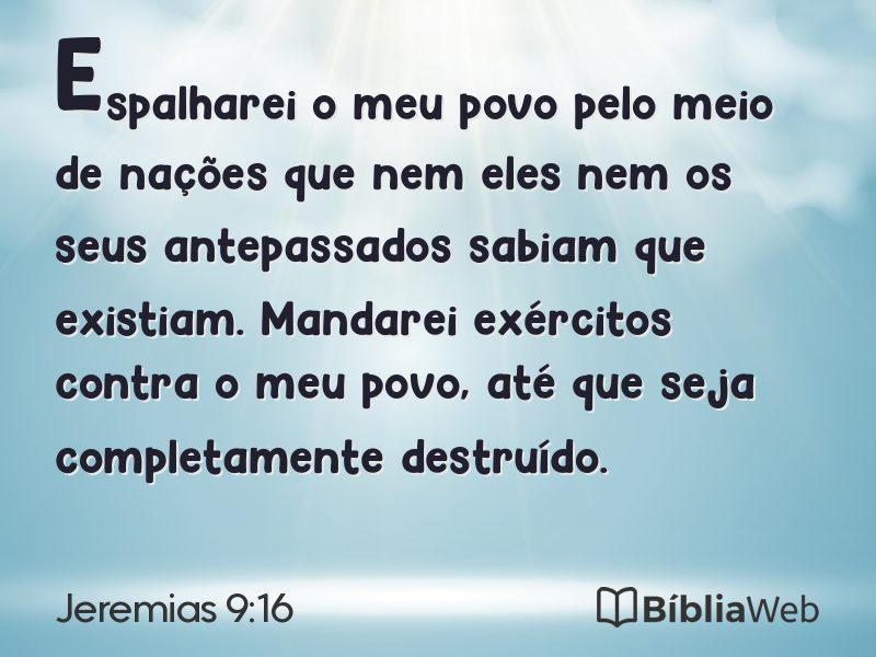 Jeremias 9:16 em imagem para compartilhar