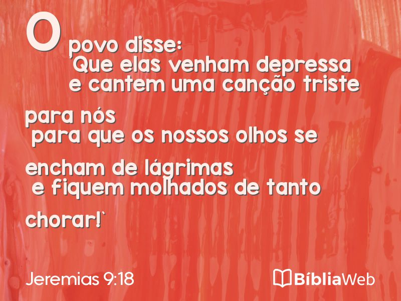 Jeremias 9:18 em imagem para compartilhar