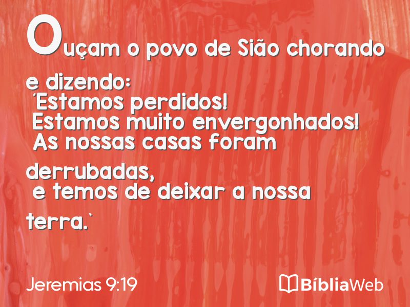 Jeremias 9:19 em imagem para compartilhar