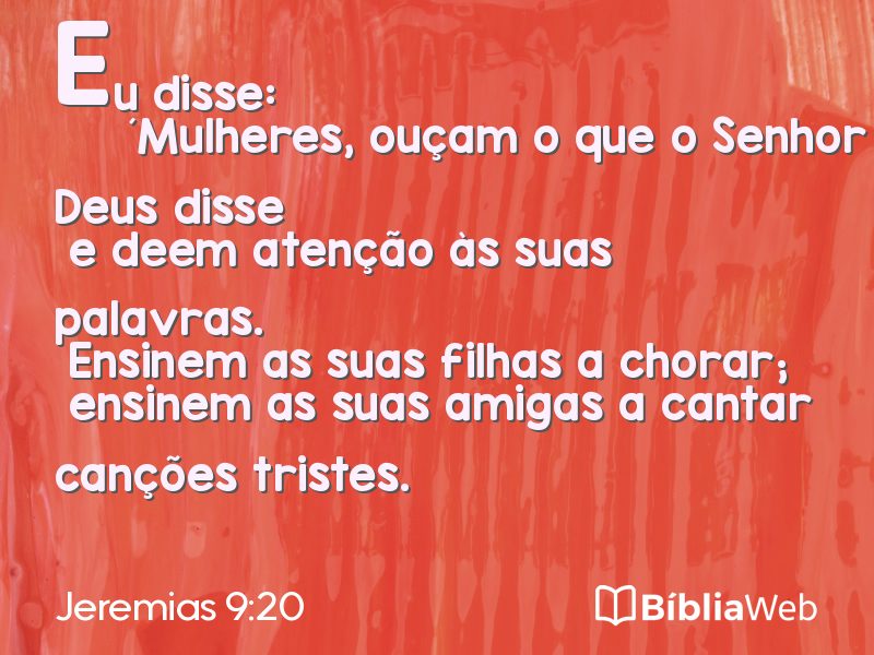 Jeremias 9:20 em imagem para compartilhar