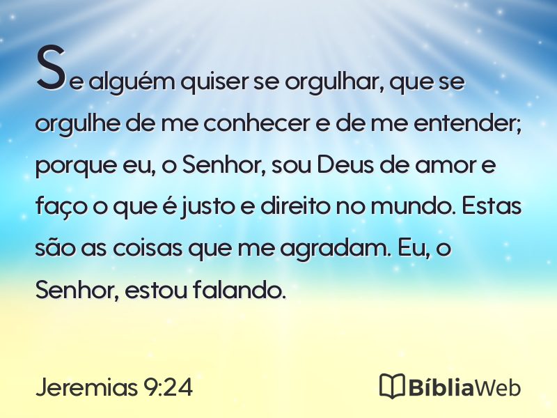 Jeremias 9:24 em imagem para compartilhar
